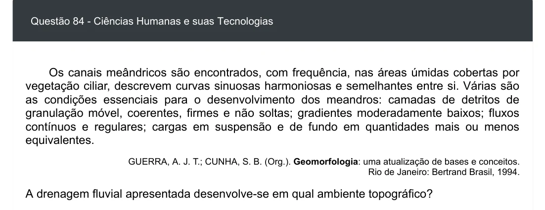 Enunciado visual completo da questão 84 do ENEM 2020 - 1º Dia - Caderno 3 – Branco – Inglês – Aplicação digital, página 92.