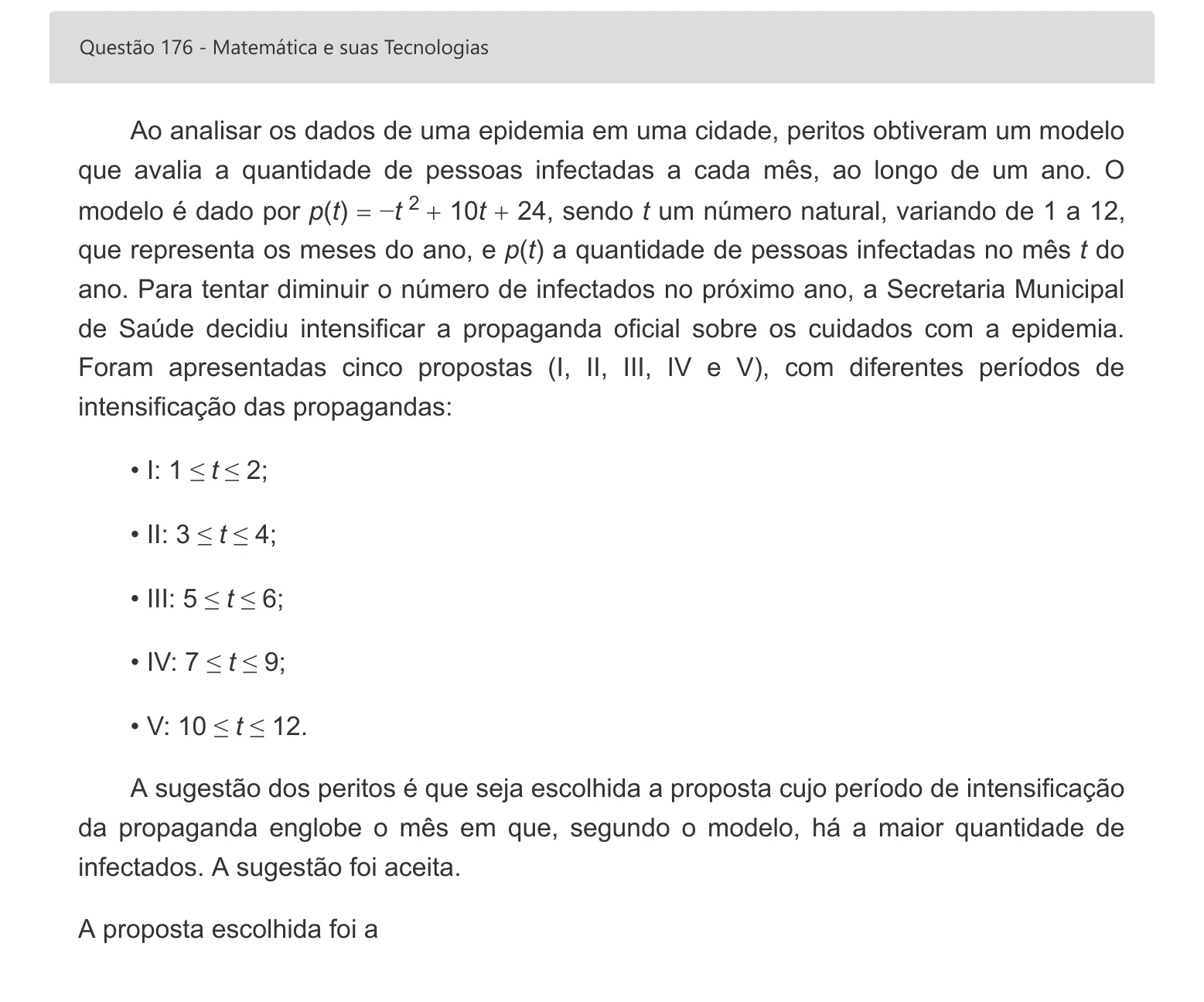 Enunciado visual completo da questão 176 do ENEM 2022 - 2º Dia – Caderno 5 – Amarelo – Aplicação digital, página 96.