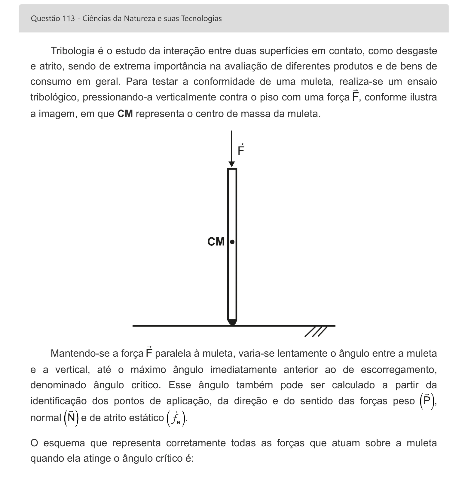 Enunciado visual completo da questão 113 do ENEM 2022 - 2º Dia – Caderno 8 – Rosa – Aplicação digital, página 30.