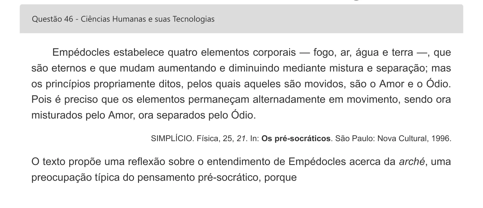 Enunciado visual completo da questão 46 do ENEM 2022 - 1º Dia – Caderno 3 – Branco – Inglês – Aplicação digital, página 59.