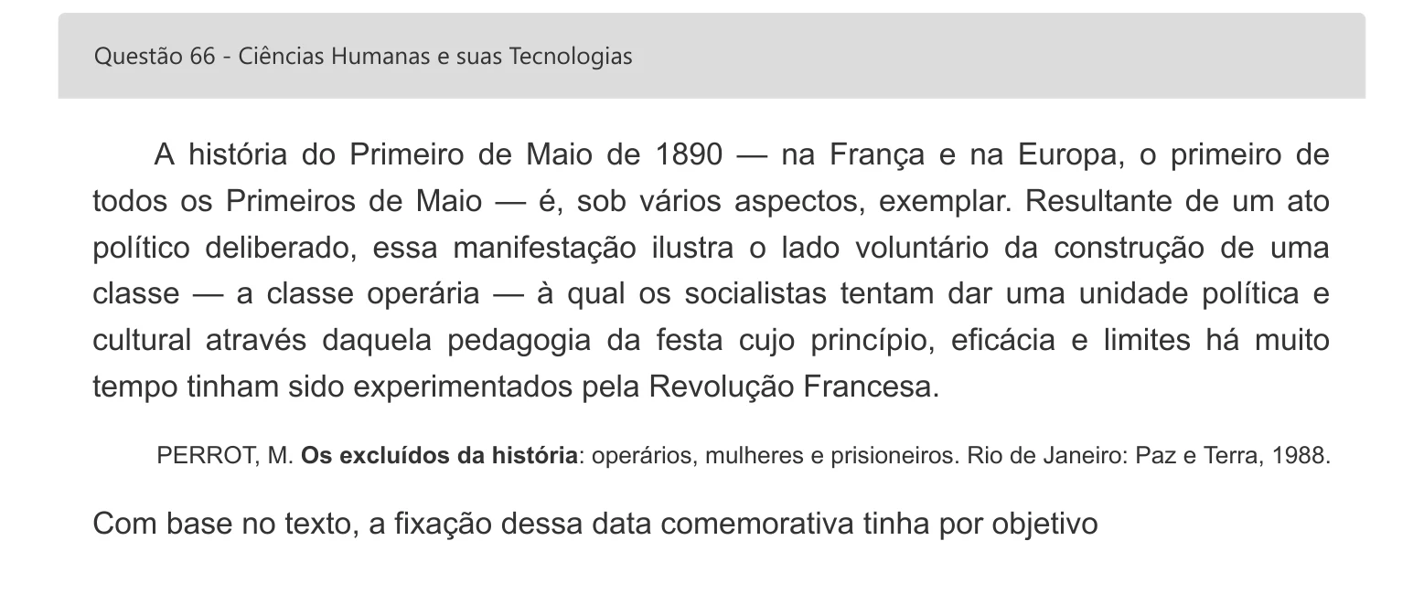 Enunciado visual completo da questão 66 do ENEM 2022 - 1º Dia – Caderno 3 – Branco – Inglês – Aplicação digital, página 79.