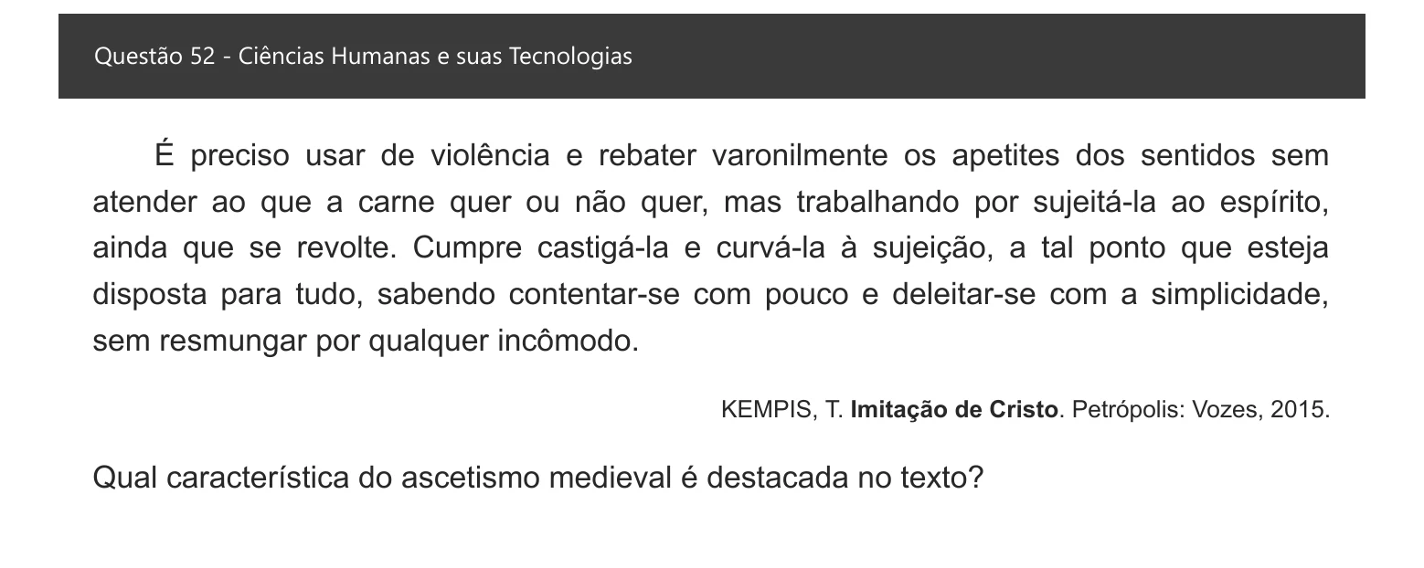 Enunciado visual completo da questão 52 do ENEM 2021 - 1º Dia – Caderno 2 – Amarelo – Inglês – Aplicação digital, página 60.