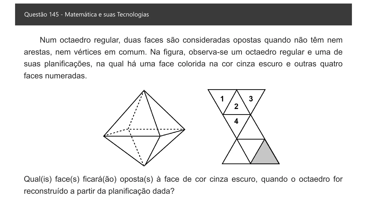 Enunciado visual completo da questão 145 do ENEM 2021 - 2º Dia – Caderno 5 – Amarelo – Aplicação digital, página 63.
