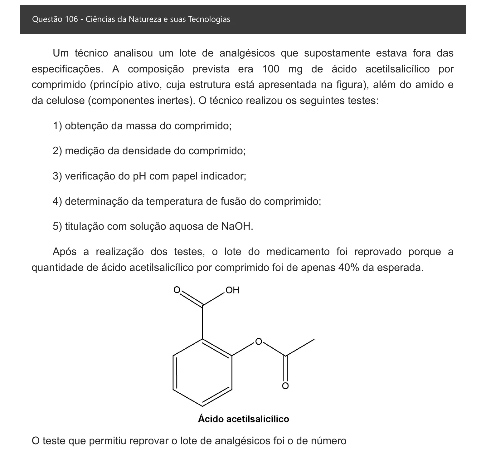 Enunciado visual completo da questão 106 do ENEM 2021 - 2º Dia – Caderno 6 – Cinza – Aplicação digital, página 21.