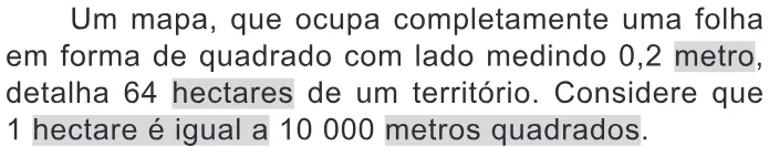 Trecho original com figura, tabela ou fórmula da questão 157 do ENEM 2022 - 2º Dia – Caderno 11 – Laranja (braile e ledor) – Reaplicação/PPL.
