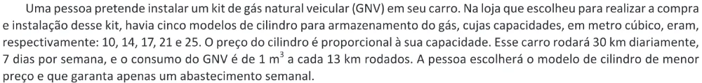 Trecho original com figura, tabela ou fórmula da questão 146 do ENEM 2025 - 2º Dia – Caderno 5 – Amarelo – Aplicação Regular.