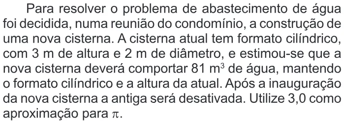 Trecho original com figura, tabela ou fórmula da questão 163 do ENEM 2015 - 2º Dia - Caderno 5 - Amarelo – Aplicação regular.