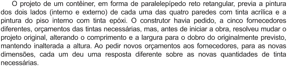 Trecho original com figura, tabela ou fórmula da questão 152 do ENEM 2021 - 2º Dia – Caderno 5 – Amarelo (Ampliada) – Aplicação Regular.