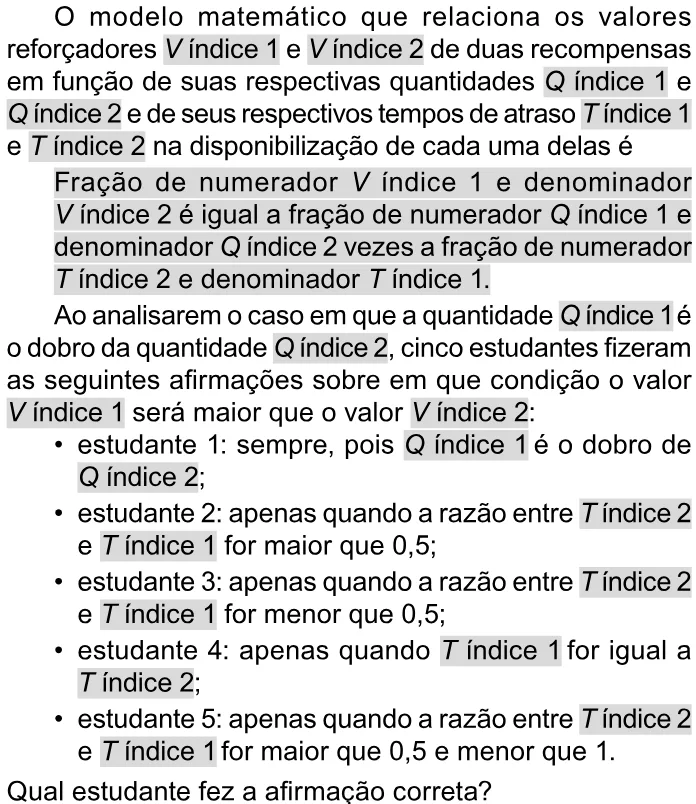 Trecho original com figura, tabela ou fórmula da questão 149 do ENEM 2023 - 2º Dia – Caderno 11 – Laranja (braile e ledor) – Reaplicação/PPL.