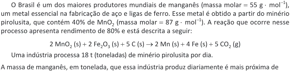 Trecho original com figura, tabela ou fórmula da questão 115 do ENEM 2025 - 2º Dia – Caderno 11 – Laranja (Braile e ledor) – Aplicação Regular - (Ampliada) - Belém, Ananindeua e Marituba.