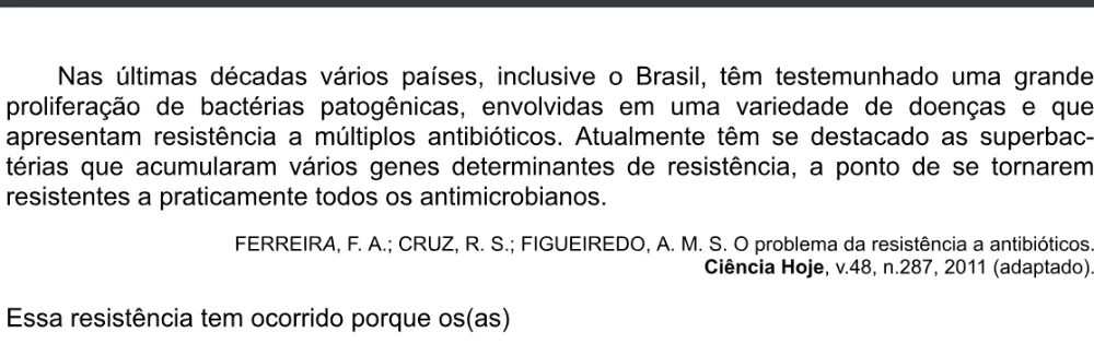 Trecho original com figura, tabela ou fórmula da questão 131 do ENEM 2020 - 2º Dia - Caderno 5 – Amarelo – Aplicação digital.