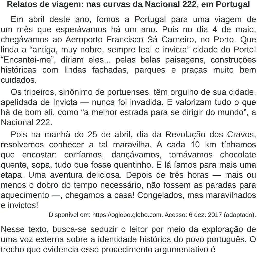 Trecho original com figura, tabela ou fórmula da questão 18 do ENEM 2020 - 1º Dia - Caderno 4 – Rosa (Superampliada) – Aplicação Regular.