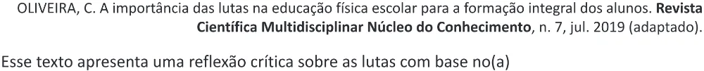 Trecho original com figura, tabela ou fórmula da questão 24 do ENEM 2025 - 1º Dia – Caderno 9 – Laranja (Braile e ledor) – Reaplicação - (Ampliada).
