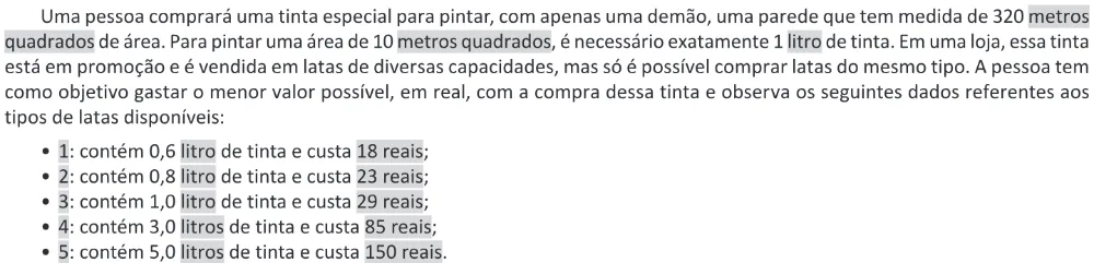 Trecho original com figura, tabela ou fórmula da questão 174 do ENEM 2025 - 2º Dia – Caderno 11 – Laranja (Braile e ledor) – Reaplicação - (Ledor).