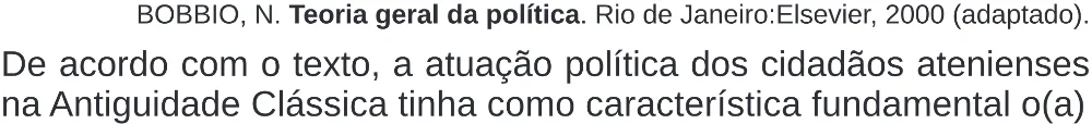 Trecho original com figura, tabela ou fórmula da questão 83 do ENEM 2019 - 1º Dia – Caderno 1 – Azul (Superampliada) – Reaplicação/PPL.