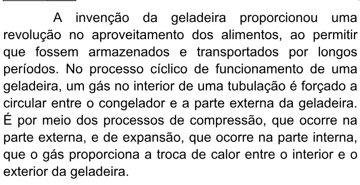 Trecho original com figura, tabela ou fórmula da questão 39 do ENEM 2009 - 1º Dia - Caderno 3 – Branco - Ledor.