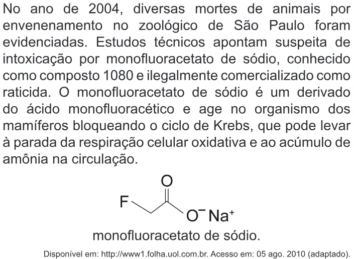 Trecho original com figura, tabela ou fórmula da questão 73 do ENEM 2010 - Dia 1 - Caderno 2 - Amarelo – Aplicação regular.