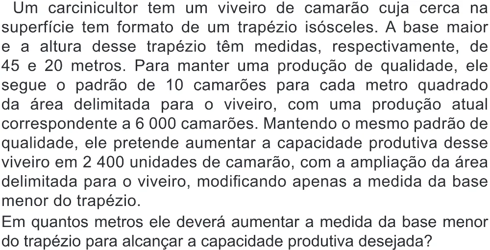 Trecho original com figura, tabela ou fórmula da questão 141 do ENEM 2022 - 2º Dia – Caderno 6 – Cinza (Superampliada) – Reaplicação/PPL.