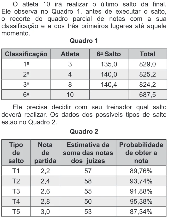 Trecho original com figura, tabela ou fórmula da questão 176 do ENEM 2018 - 2º Dia - Caderno 7 - Azul – Aplicação regular.