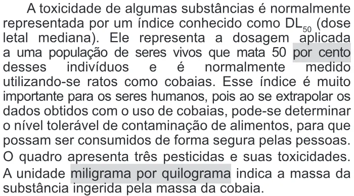 Trecho original com figura, tabela ou fórmula da questão 106 do ENEM 2017 - 2º Dia - Caderno 11 – Laranja (Braile e ledor) – Aplicação regular.