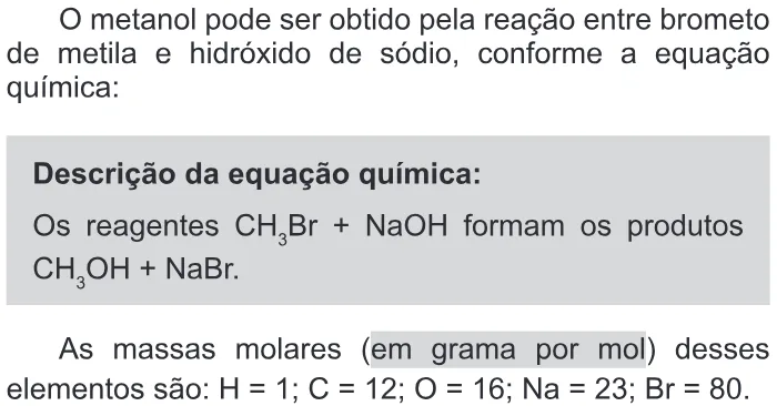 Trecho original com figura, tabela ou fórmula da questão 80 do ENEM 2016 - 1º Dia - Caderno 3 - Branco – Aplicação regular - Ledor.