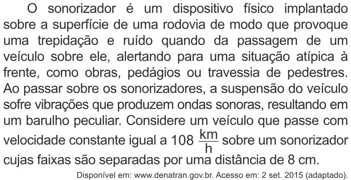 Trecho original com figura, tabela ou fórmula da questão 107 do ENEM 2018 - 2º Dia - Caderno 6 - Cinza – Aplicação regular.