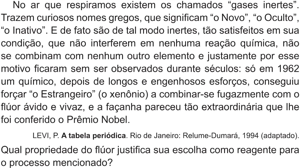 Trecho original com figura, tabela ou fórmula da questão 133 do ENEM 2017 - 2º Dia - Caderno 5 – Amarelo (Superampliada) – Aplicação regular.