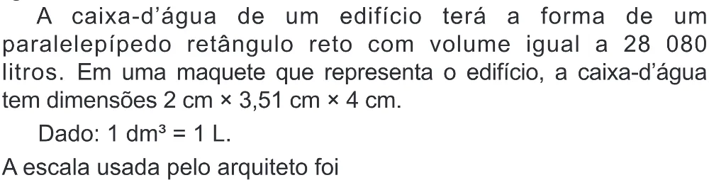 Trecho original com figura, tabela ou fórmula da questão 158 do ENEM 2020 - 2º Dia - Caderno 8 – Rosa (Superampliada) – Aplicação Regular.