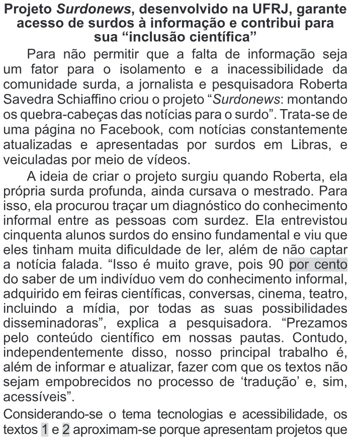 Trecho original com figura, tabela ou fórmula da questão 33 do ENEM 2022 - 1º Dia – Caderno 9 – Laranja (Braile e ledor) – Aplicação Regular.