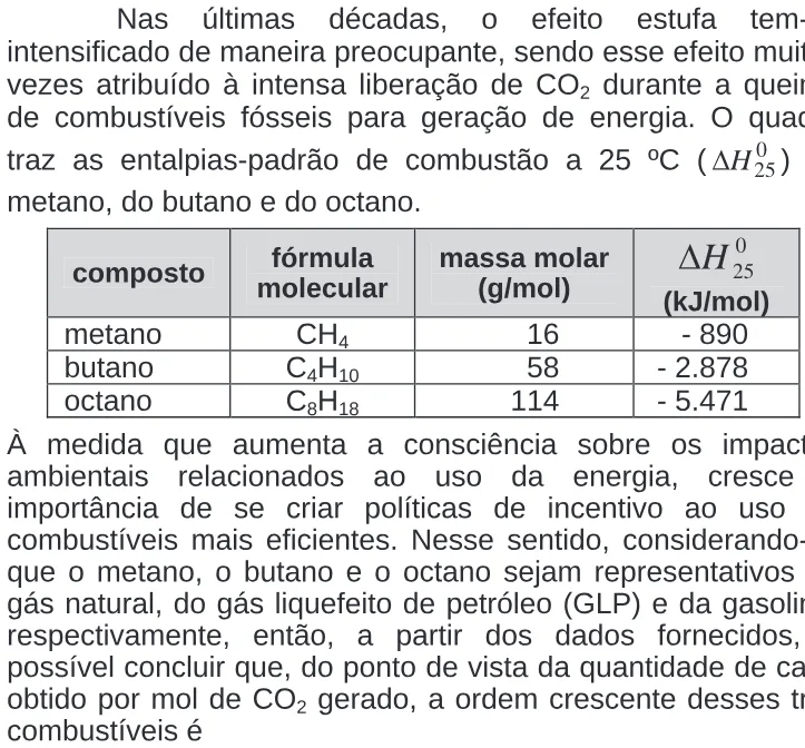 Trecho original com figura, tabela ou fórmula da questão 43 do ENEM 2009 - 1º Dia - Caderno 1 - Azul.