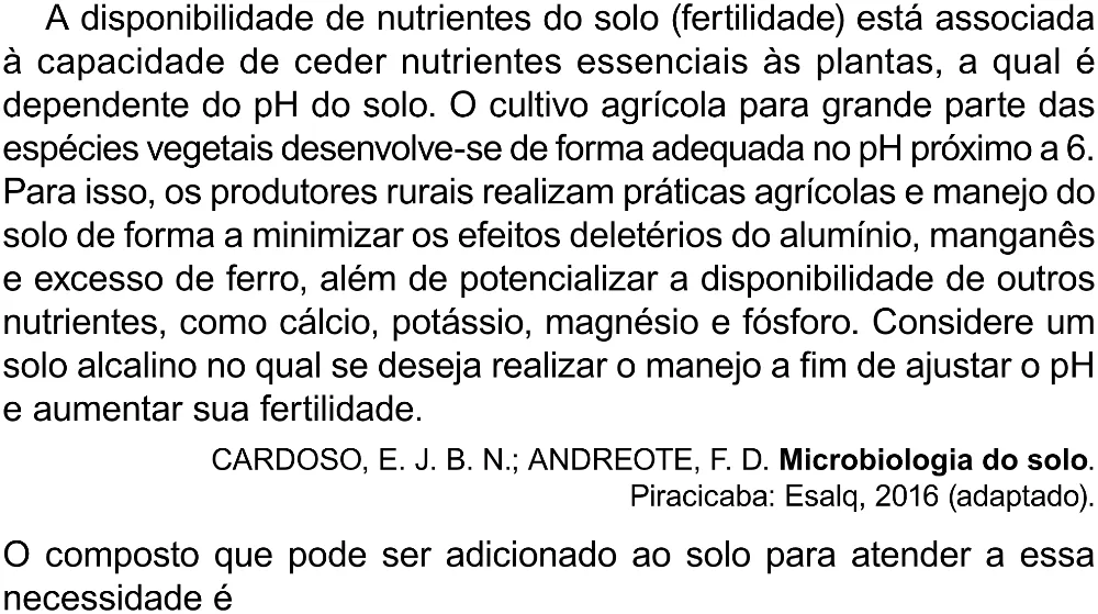 Trecho original com figura, tabela ou fórmula da questão 132 do ENEM 2023 - 2º Dia – Caderno 8 – Rosa (Superampliada) – Reaplicação/PPL.