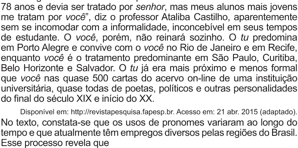 Trecho original com figura, tabela ou fórmula da questão 16 do ENEM 2021 - 1º Dia – Caderno 2 – Amarelo (Superampliada) – Aplicação Regular.