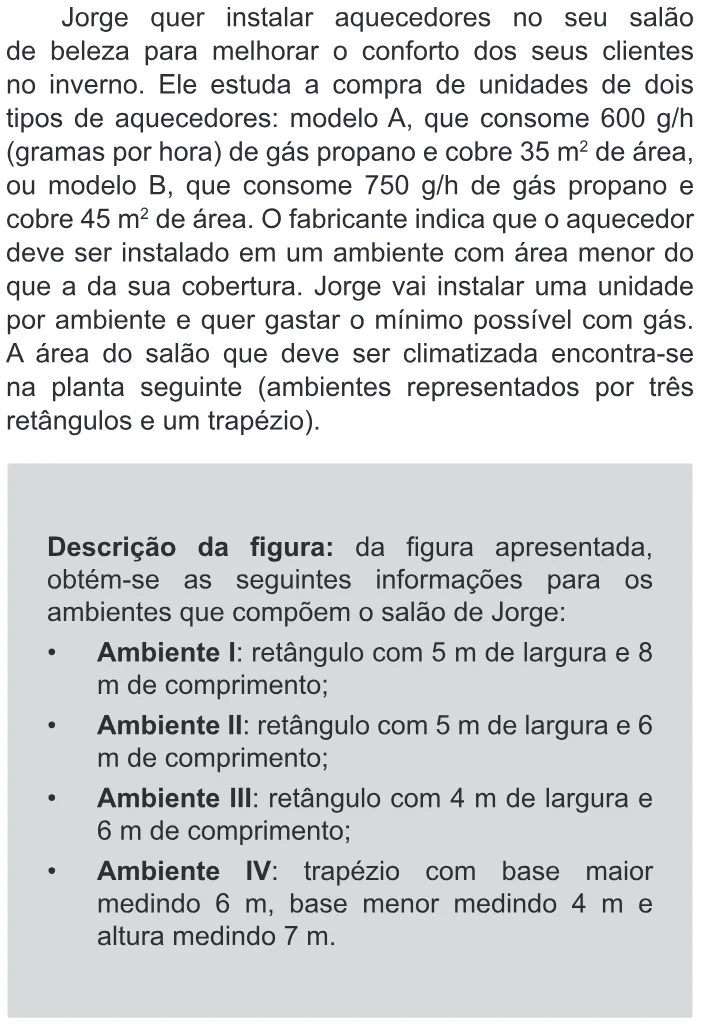 Trecho original com figura, tabela ou fórmula da questão 151 do ENEM 2012 - 2º Dia - Caderno 6 - Cinza – Ledor.