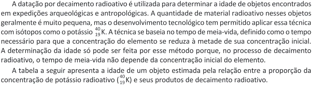 Trecho original com figura, tabela ou fórmula da questão 97 do ENEM 2025 - 2º Dia – Caderno 11 – Laranja (Braile e ledor) – Reaplicação - (Ampliada).