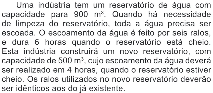 Trecho original com figura, tabela ou fórmula da questão 165 do ENEM 2013 - 2º Dia - Caderno 8 - Rosa – Aplicação regular.