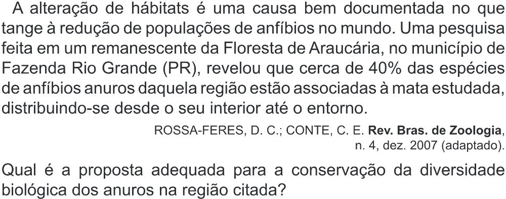 Trecho original com figura, tabela ou fórmula da questão 133 do ENEM 2022 - 2º Dia – Caderno 6 – Cinza (Superampliada) – Reaplicação/PPL.