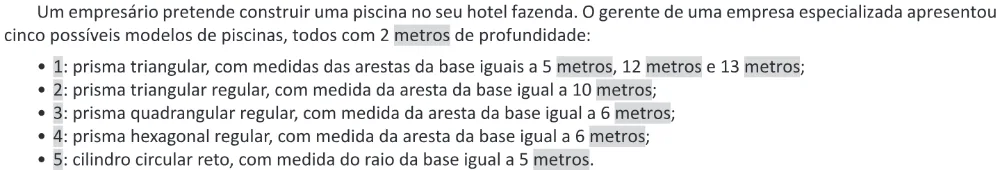 Trecho original com figura, tabela ou fórmula da questão 165 do ENEM 2025 - 2º Dia – Caderno 11 – Laranja (Braile e ledor) – Reaplicação - (Ledor).