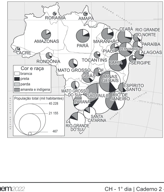 Alternativa B da questão 64 do ENEM 2022 - 1º Dia – Caderno 2 – Amarelo – Reaplicação/PPL.