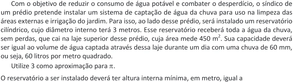 Trecho original com figura, tabela ou fórmula da questão 155 do ENEM 2025 - 2º Dia – Caderno 11 – Laranja (Braile e ledor) – Reaplicação - (Ampliada).