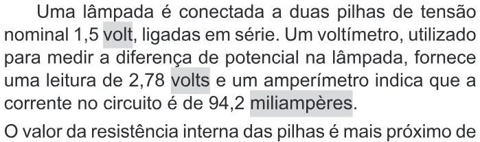 Trecho original com figura, tabela ou fórmula da questão 120 do ENEM 2017 - 2º Dia - Caderno 11 - Laranja – Reaplicação/PPL - Ledor.