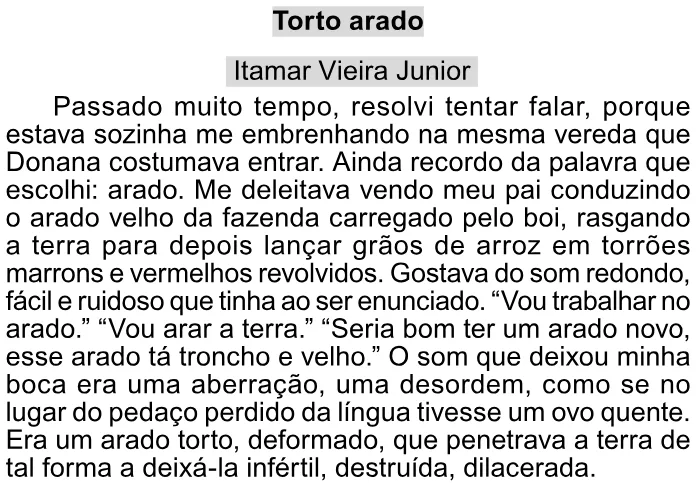Trecho original com figura, tabela ou fórmula da questão 23 do ENEM 2023 - 1º Dia – Caderno 9 – Laranja (Braile e ledor) – Aplicação Regular.