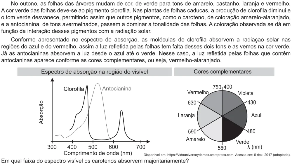 Trecho original com figura, tabela ou fórmula da questão 120 do ENEM 2021 - 2º Dia – Caderno 7 – Azul – Aplicação Regular.