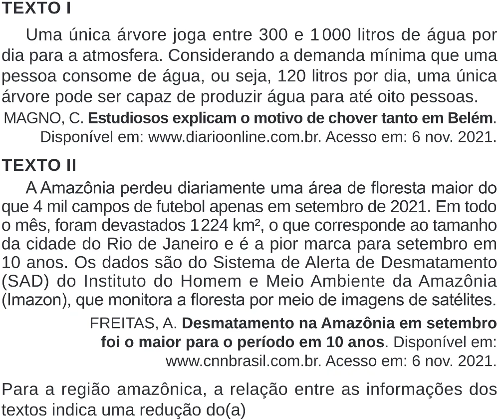 Trecho original com figura, tabela ou fórmula da questão 82 do ENEM 2024 - 1º Dia – Caderno 10 – Roxo (Libras) – Aplicação Regular - (Superampliada).