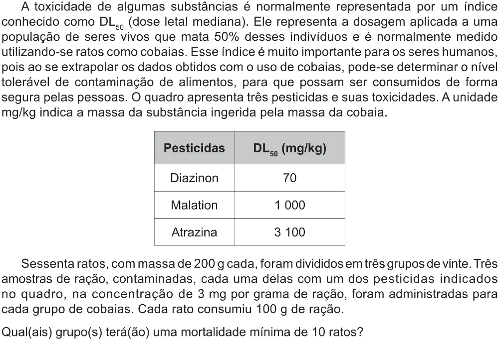 Trecho original com figura, tabela ou fórmula da questão 106 do ENEM 2017 - 2º Dia - Caderno 5 – Amarelo(Ampliada) – Aplicação regular.