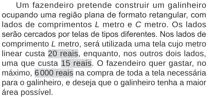 Trecho original com figura, tabela ou fórmula da questão 143 do ENEM 2024 - 2º Dia – Caderno 11 – Laranja (braile e ledor) – Aplicação Regular.