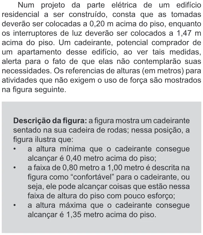 Trecho original com figura, tabela ou fórmula da questão 164 do ENEM 2012 - 2º Dia - Caderno 6 - Cinza – Ledor.