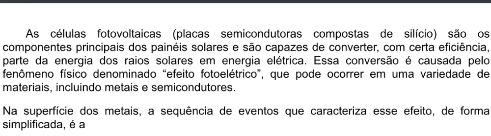 Trecho original com figura, tabela ou fórmula da questão 91 do ENEM 2020 - 2º Dia - Caderno 8 – Rosa – Aplicação digital.