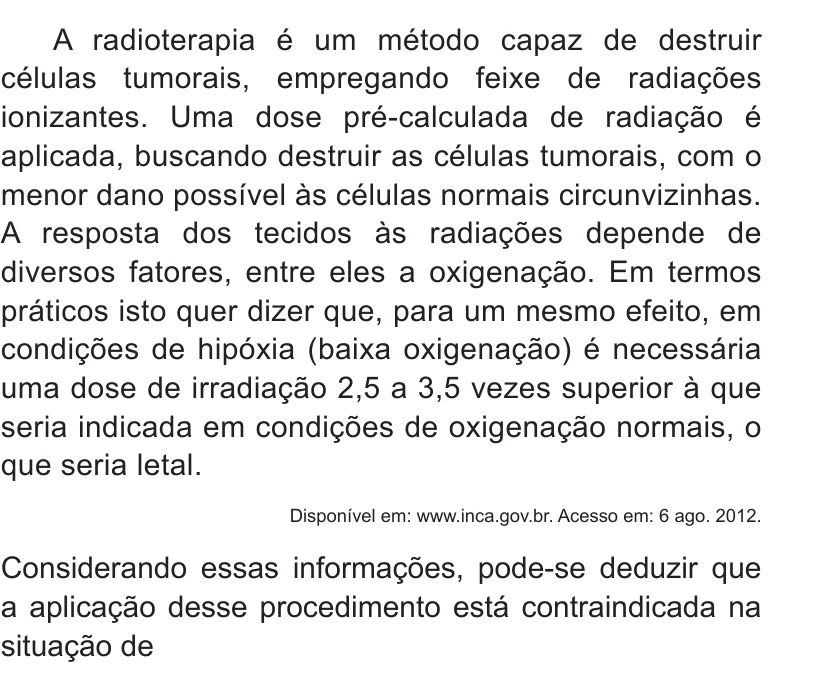 Enunciado original completo da questão 57 do ENEM 2014 - 1º Dia – Caderno 3 – Branco – Terceira aplicação, página 20.