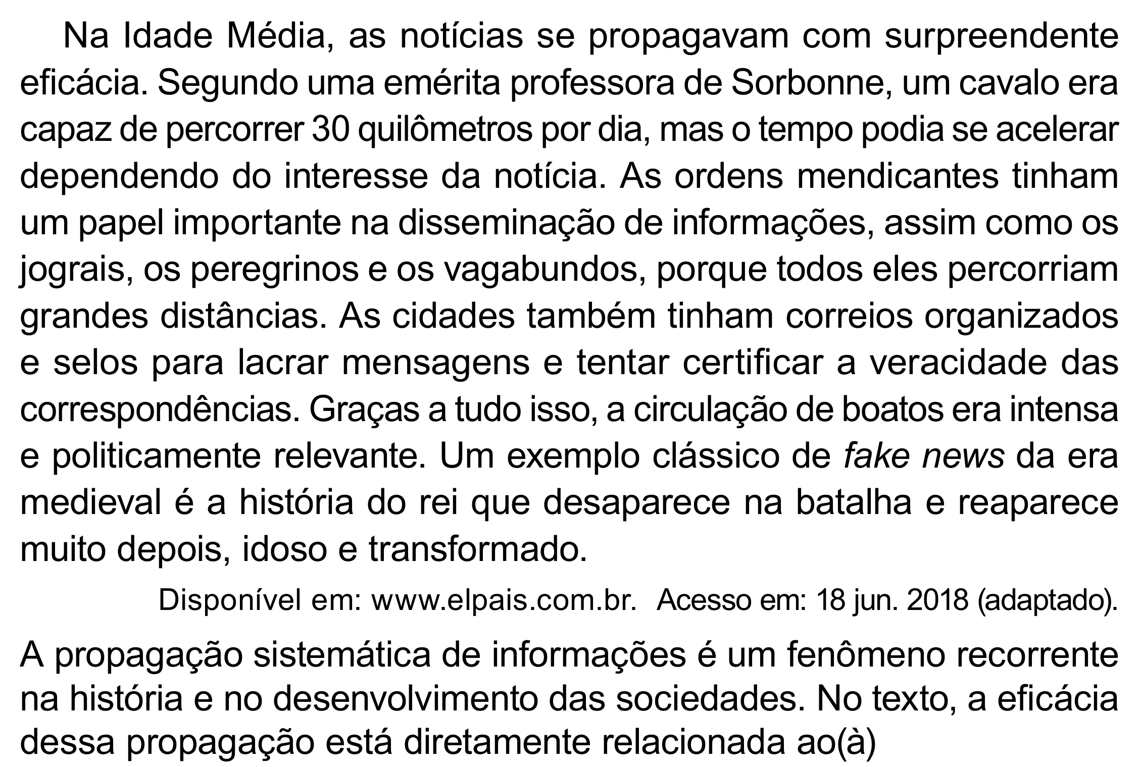Enunciado original completo da questão 38 do ENEM 2023 - 1º Dia – Caderno 10 – Verde (Libras) – Aplicação Regular - (Superampliada), página 49.