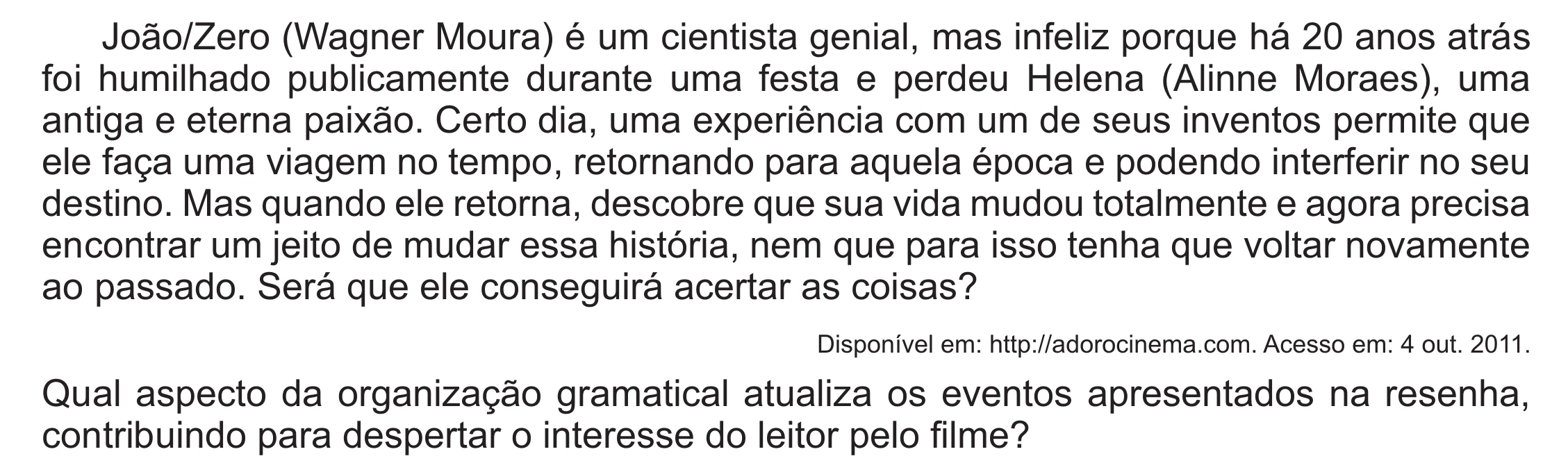 Enunciado original completo da questão 33 do ENEM 2017 - 1º Dia - Caderno 1 - Azul (Ampliada) – Aplicação regular, página 29.